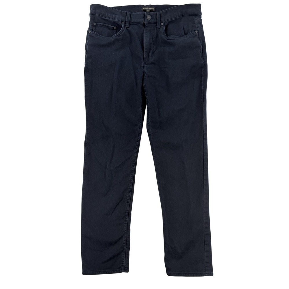 Banana Republic Jeans Mens 32x30 Blue Straight Fit Stretch Denim Dark Wash Pants